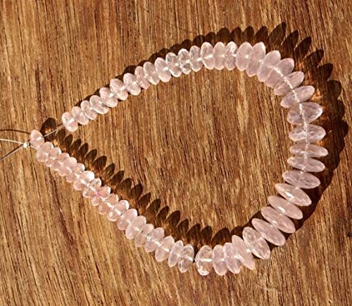 Quartz rose allemand facetté perles haut de gamme pour bijoux fins