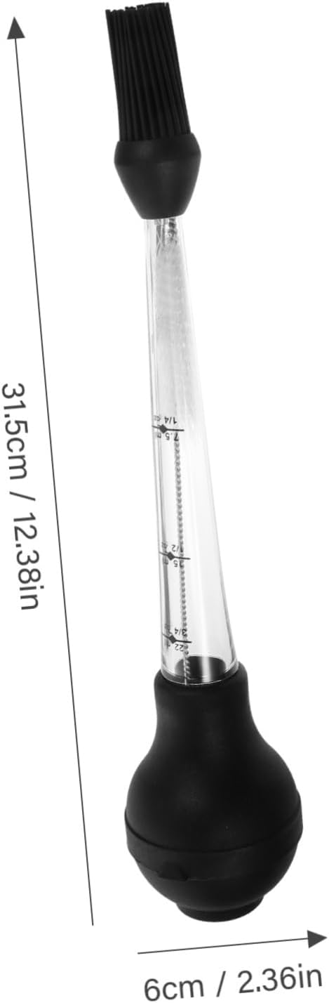 BESPORTBLE 1set Stainless Steel Turkey Baster Marinade and Brush BBQ Flavor Injector Tool for Cooking for Thanksgiving and Outdoor Grilling