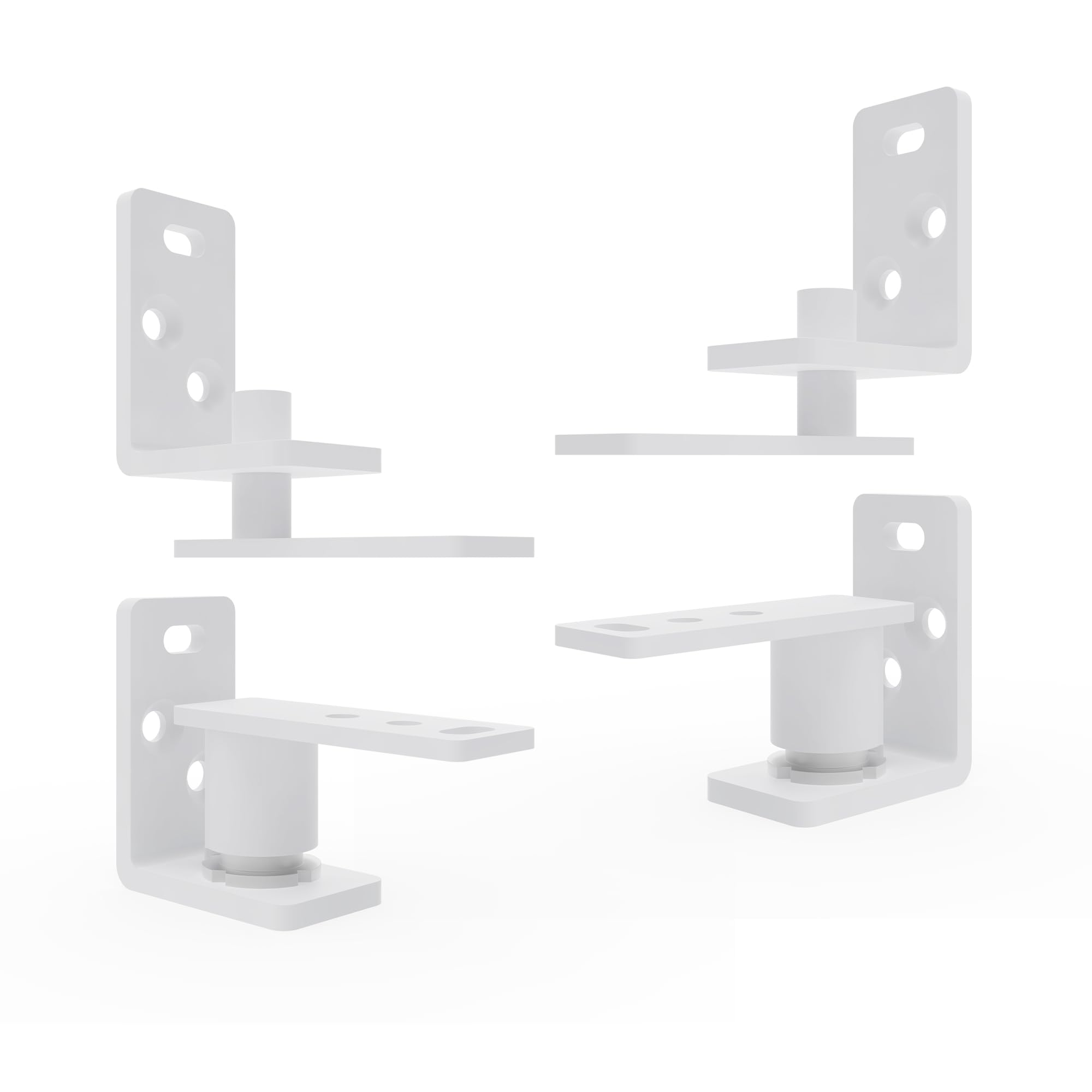 FRMSAET Charnières de porte pivotante Angle ajustable Quincaillerie de porte par gravité Charnières pivotantes à fermeture automatique et à pivotement dans les deux sens (Blanc, 2 paquet)