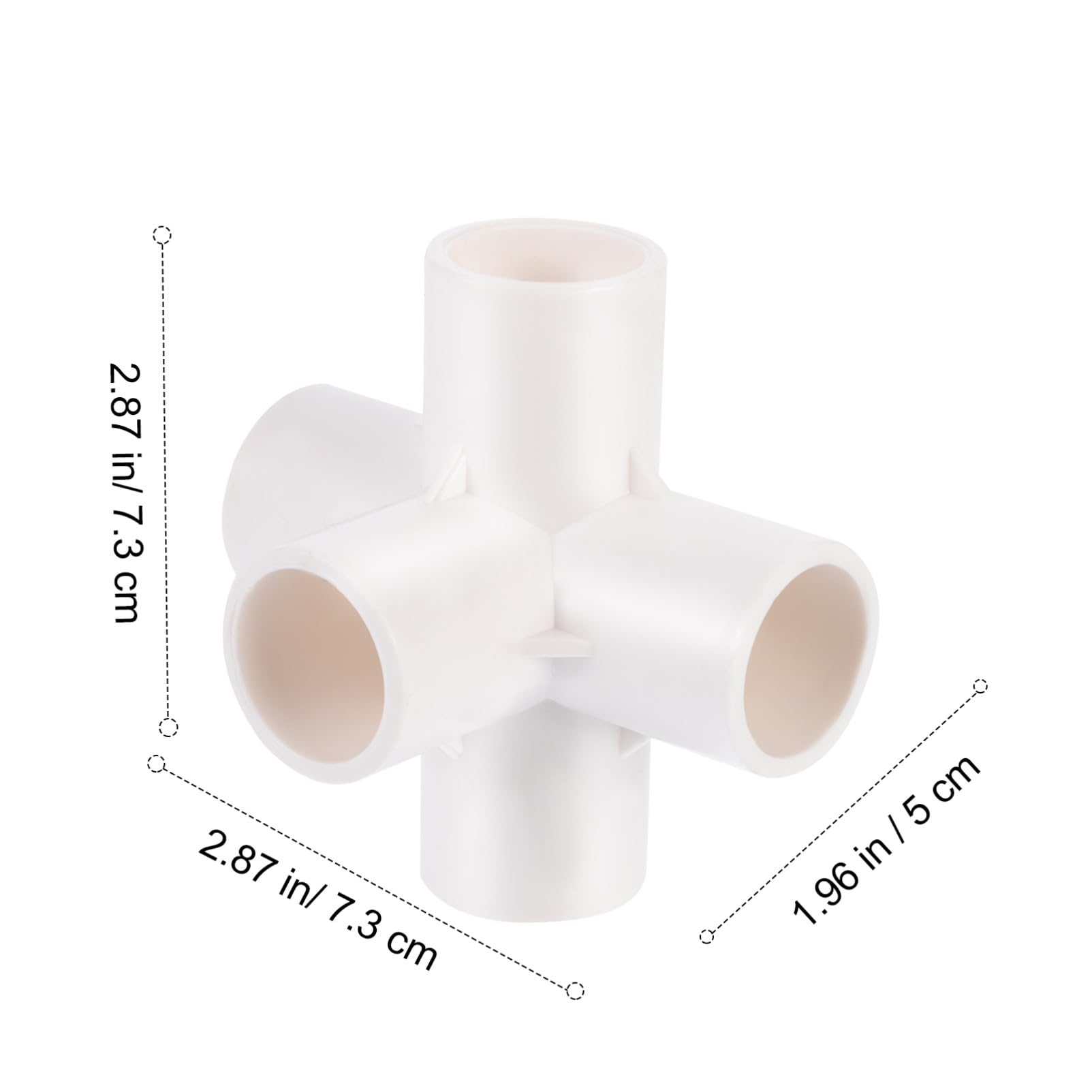 Raccordo per Acqua in PVC Bianco 20mm, 20 Pezzi, Connettore a 5 Uscite | Irrigazione Giardino e Prolunghe Domestiche, Giunzione Multiuso per Acqua e Tubo, Pvc Bianco, 5 Interfacce