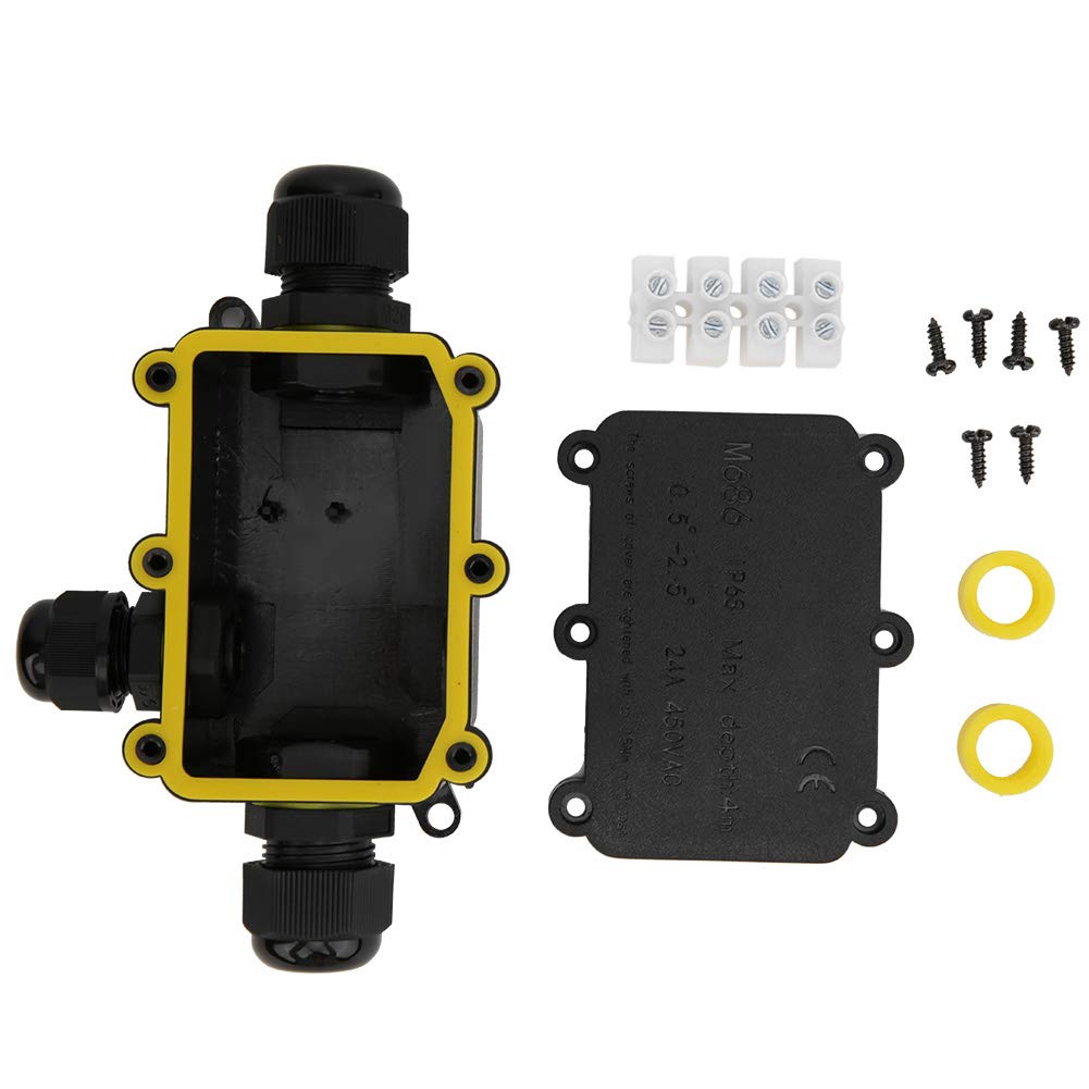 Electrical Boxes IP68 Underwater Junction Box Waterproof, Plastic Junction Box 4m Electrical Box Connection Case T100