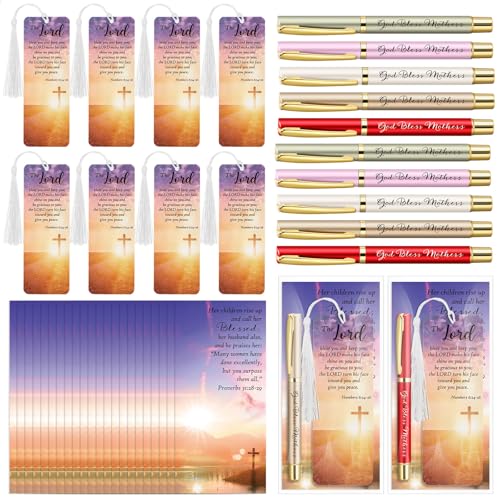 Stylos chrétiens de Fête des Mères avec cartes cadeaux et sacs x30