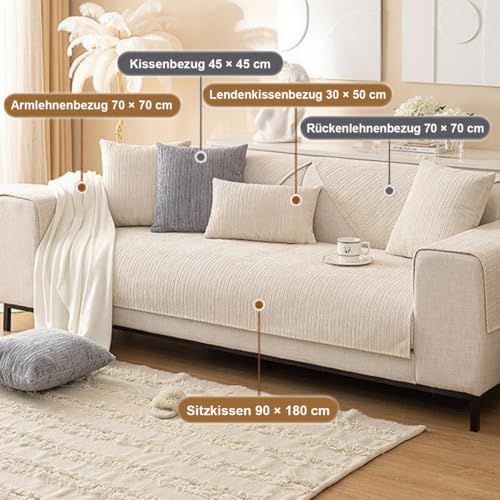 Gluhbirnen Sofadecke, Sofadecken Für Sitzfläche, Sofaschoner rutschfest, Sofa Überzug, Chenille Sofabezug l Form, Sofa Überwurfdecke, Couch Bezug, Couch Decke, Grau, 70 * 70CM