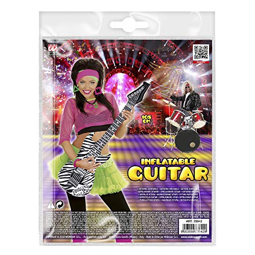 Widmann 23942 Opblaasbare gitaar, zebra, lengte ca. 105 cm, muzikanten, zangers, carnaval, themafeest - Image 3