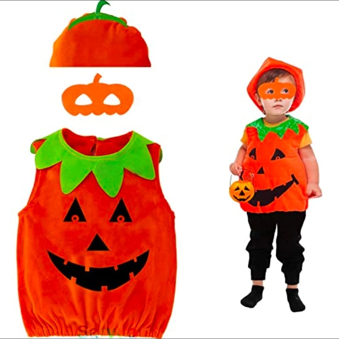 Fancy Steps Halloween Dress for Kids | Witch Costume for Girls | Halloween (Dress+cap+facemask+pumpkin candy basket) for kids | Costumes (6-8yrs) (B0BHWTWBK9) Amazon Price History, Amazon Price Tracker