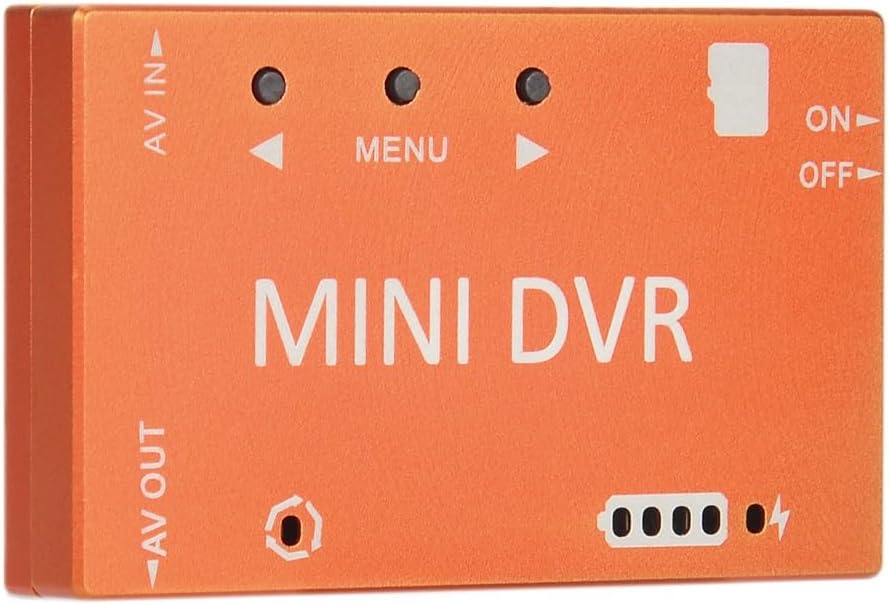 2 Set 5.8G FPV Mini DVR Video Recorder Module CVBS Input Orange Aluminum 53x33x9mm 400mAh Battery Support AV Output Playback