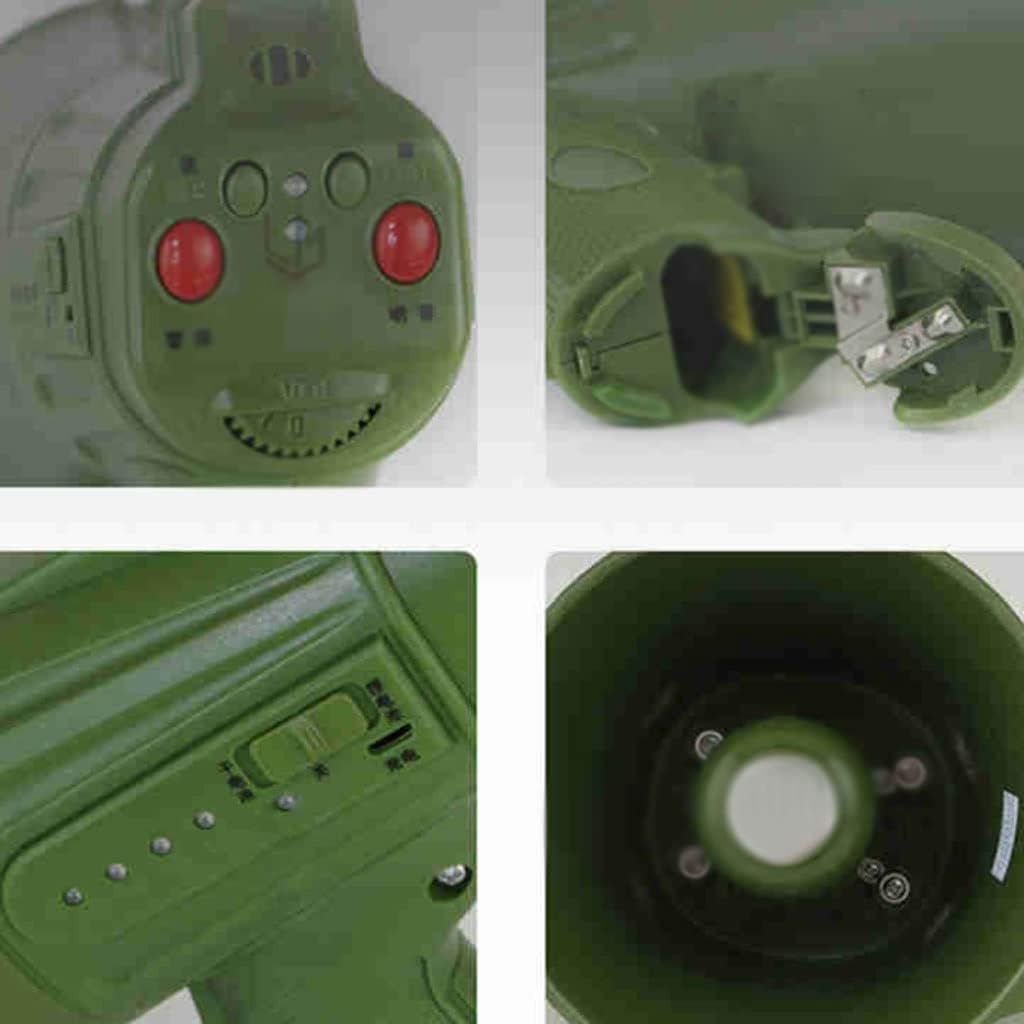 Cheerleading Megaphone Speaker Portable Megaphones 10 Watt Power Handheld Megaphone Built-in Siren Bullhorn Speaker Recording Outdoor Megaphone Safety Drills Bullhorn