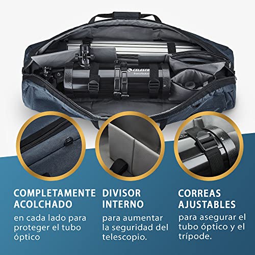 Bolsa para telescopio con correa ajustable y protección acolchada antichoques 2