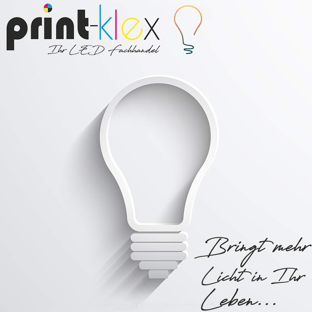 Print-Klex GmbH & Co.KG 2x LED Notleuchten 3W Aufputz IP65 6000K - Kaltweiß Notlicht Fluchtweg Leuchte Notbeleuchtung