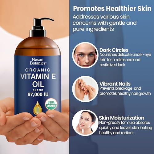 Nexon Botanics Organic Vitamin E Oil Blend 67000 Iu - 8 Fl Oz - Vitamin E Oil For Skin, Scars, Face thumb #6