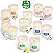 Produktbild McNory Aroma Kerzen,12 Stück SojaWachs Duftkerzen Geschenk Set,Aromatherapie-Kerze,Duftkerze Natürliches Aromen von Rose Zitrone Labendel für Weihnachten,Geburtstag