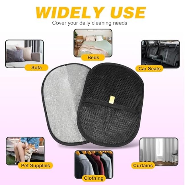 HNYYZL Reusable Pet Hair Removal Gloves, Electrostatic Pet Hair Remover,Dog and Cat Fur Electrostatic Gloves for Couch, Clothes, Carpet, Bed Sheet-p1EnIt8B