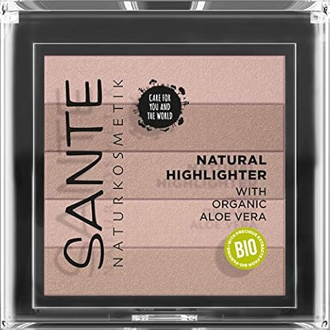 SANTE Naturkosmetik Natural Highlighter 01 Nude, Bronzer, with Light-reflecting Shimmer Pigments for Radiant Highlights, Natural Glow, with Precious Organic Extracts & Macadamia Oil, Vegan, 7 g Cover