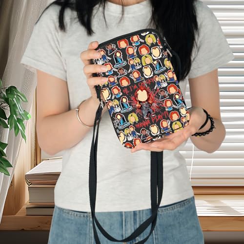 WZMPA Killer Doll Bride Fans Crossbody Bag Horror Gift Wanna Play Don't Call Me Sweetie Shoulder Bag Evil Doll Merchandise3