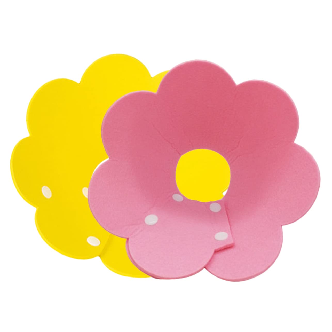POPETPOP 8pezzi Collare Elisabettiano Decorativo Per e Traspirante Collare Per Prevenire Leccate e Adatto Per Ferite e Interventi Chirurgici Giallo e Rosa