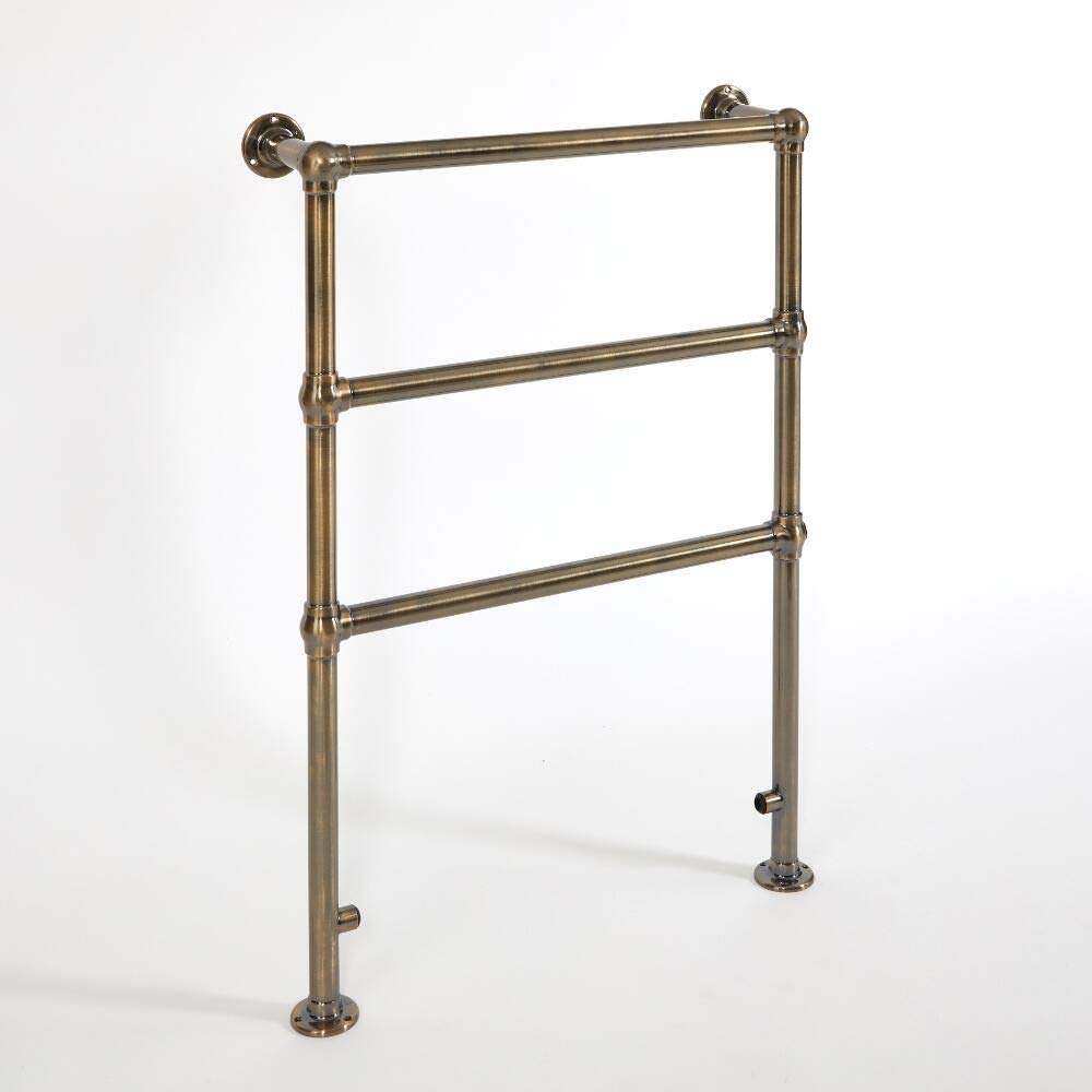 Milano Dark Brushed Brass Derwent Ladder Heated Towel Rail - 966Mm X 673Mm