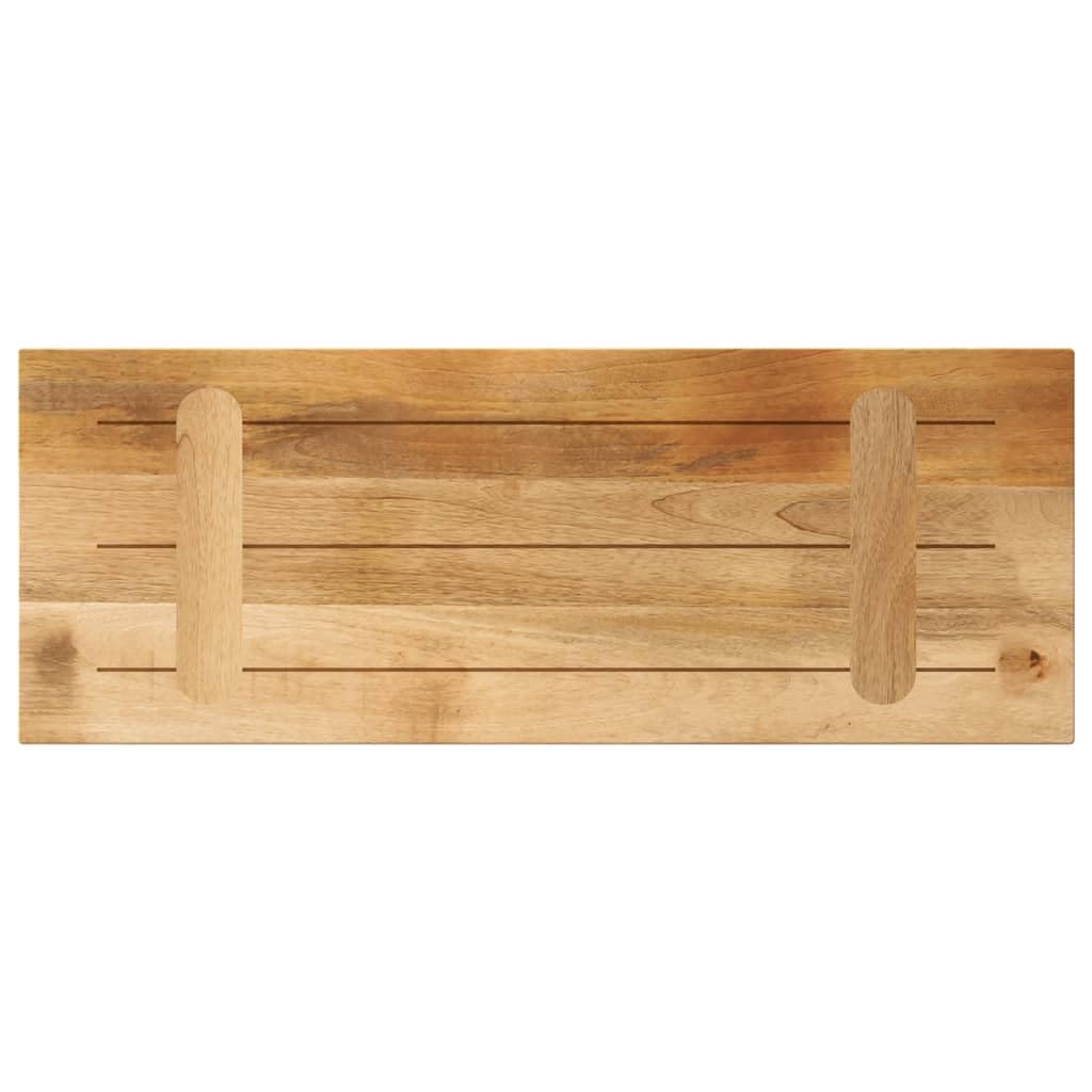 vidaXL Tablero mesa rectangular madera maciza mango rugosa 90x30x3,8cm, superficie de mesa, tablero de mesa de madera, tablero de mesa de centro