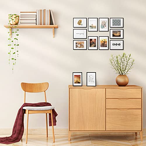 bomoe 12er Bilderrahmen Set Sunlight - Fotorahmen Collage für 13x18 cm Bilder Fotowand Bilderrahmen mit Passepartout… – Bild 8