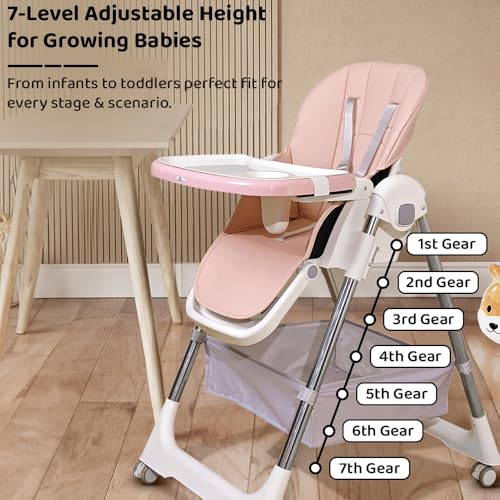 Image of StarAndDaisy Galaxy Star High Chair for Baby 6 Months to 5 Years / 6 in 1 Feeding Chair with 7 Level Height Adjustment / 3 Mode Seat Adjustment /Baby High Chair with One Click Fold
