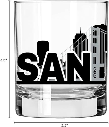 Vista 112 de Toasted Tales - Vaso de whisky Denver Skyline Cityscapes Regalo para gente de Denver City Vasos de ciudad urbana Old Fashioned Rocks Regalo