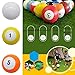 ZGFUSVFD Inflatable Billiards Football Snooker Balls Table Games 16Pcs Leather Football Pool Kick Billiards Set Snookball Footpool Adult Outdoor Game Entertainment,18CM