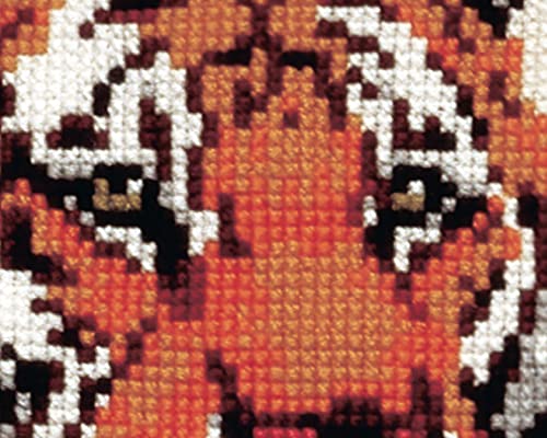 Pako Tiger Cushion Pillow Front Chunky Cross Stitch Kit Embroidery Animals, 58003092 Cotton - Image 2