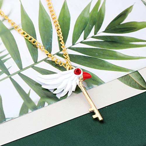 FAADBUK Anime Card Captor Sakura Jewelry Kinomoto Sakura Star Wand Necklace Card Captor Sakura Keychain Card Captor Sakura Lover Gift (Sakura Star NK -S)2