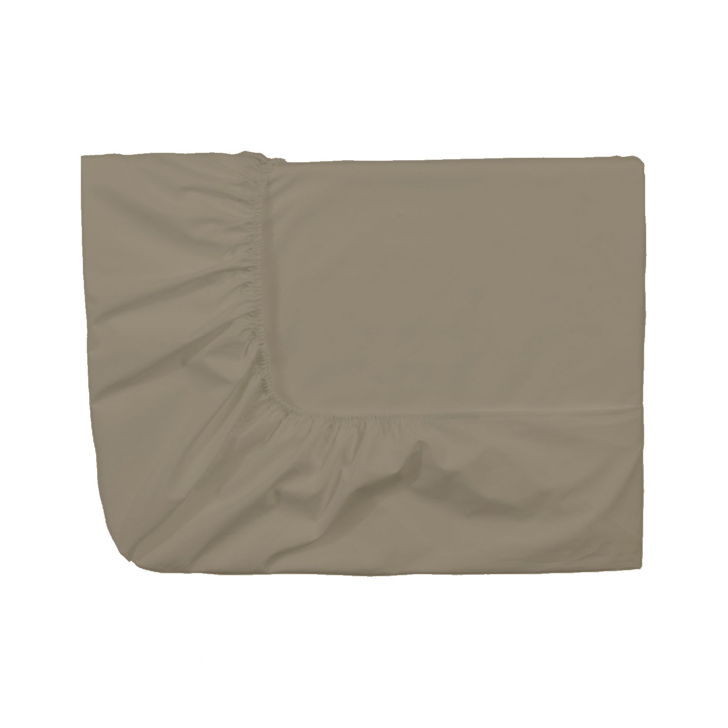 ESSIX Royal Line Cotton Percale Fitted Sheet, taupe, 80 x 200 cm