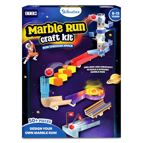Image of Skillmatics Marble Run STEM Building & Construction Kit - 225+ Pieces | DIY Science, Art & Craft Activity, Build Space Tracks, Educational Toys Gifts for Kids Ages 8, 9, 10, 11, 12 & 13
