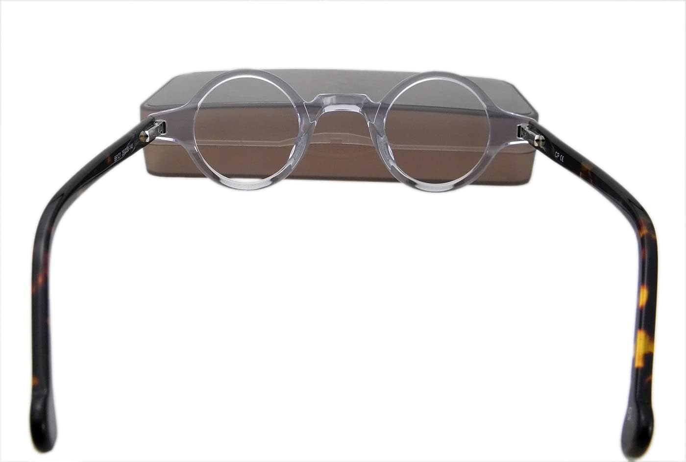 Men Women Eyeglass frames Optical spring hinges small round Clear/Tortoise Clear/Demo lens