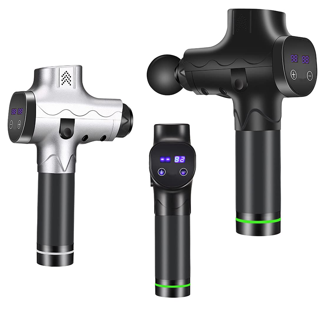 Pistola per Massaggi, Pistola per Massaggi Muscolari, Pistola da Massaggio Muscolare Eccellente E Confortevole, per Muscoli del Corpo, Schiena, Collo,Carbon Fiber