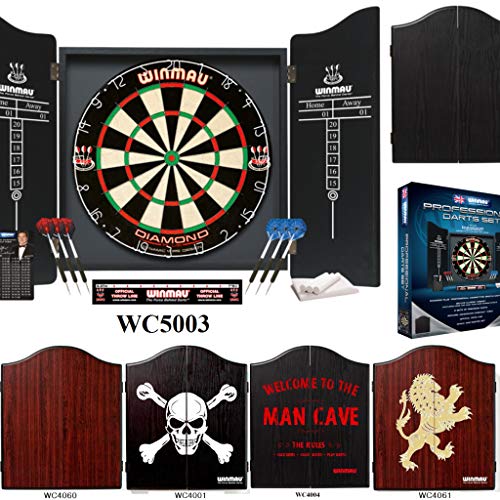 Winmau Professional Darts Set (Cabinet, Diamond Plus Dartboard and 6 Darts) - Thumbnail 7