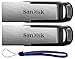 Price comparison product image SanDisk Ultra Flair USB (2 Pack) 3.0 64GB Flash Drive High Performance up to 150MB/s - Bundle with (1) Everything But Stromboli Lanyard