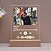 Custom Photo Acrylic Song Plaque - Personalized Photo Night Light with Scannable Song Code Acrylic Panel