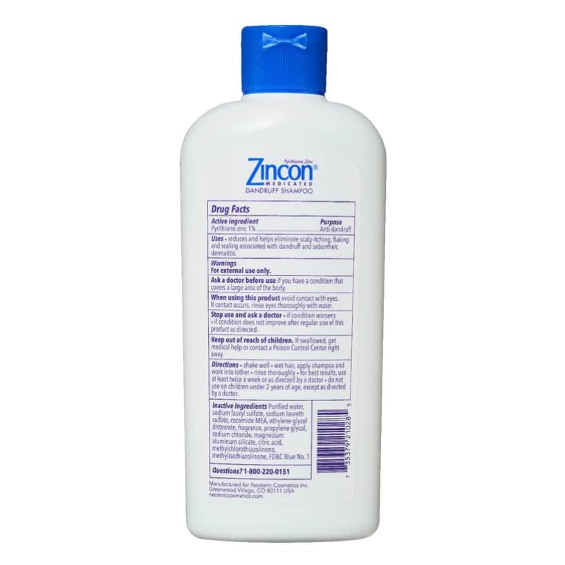 Medicated Dandruff Shampoo 8 OZ - Buy Packs and Save (Pack of 2)