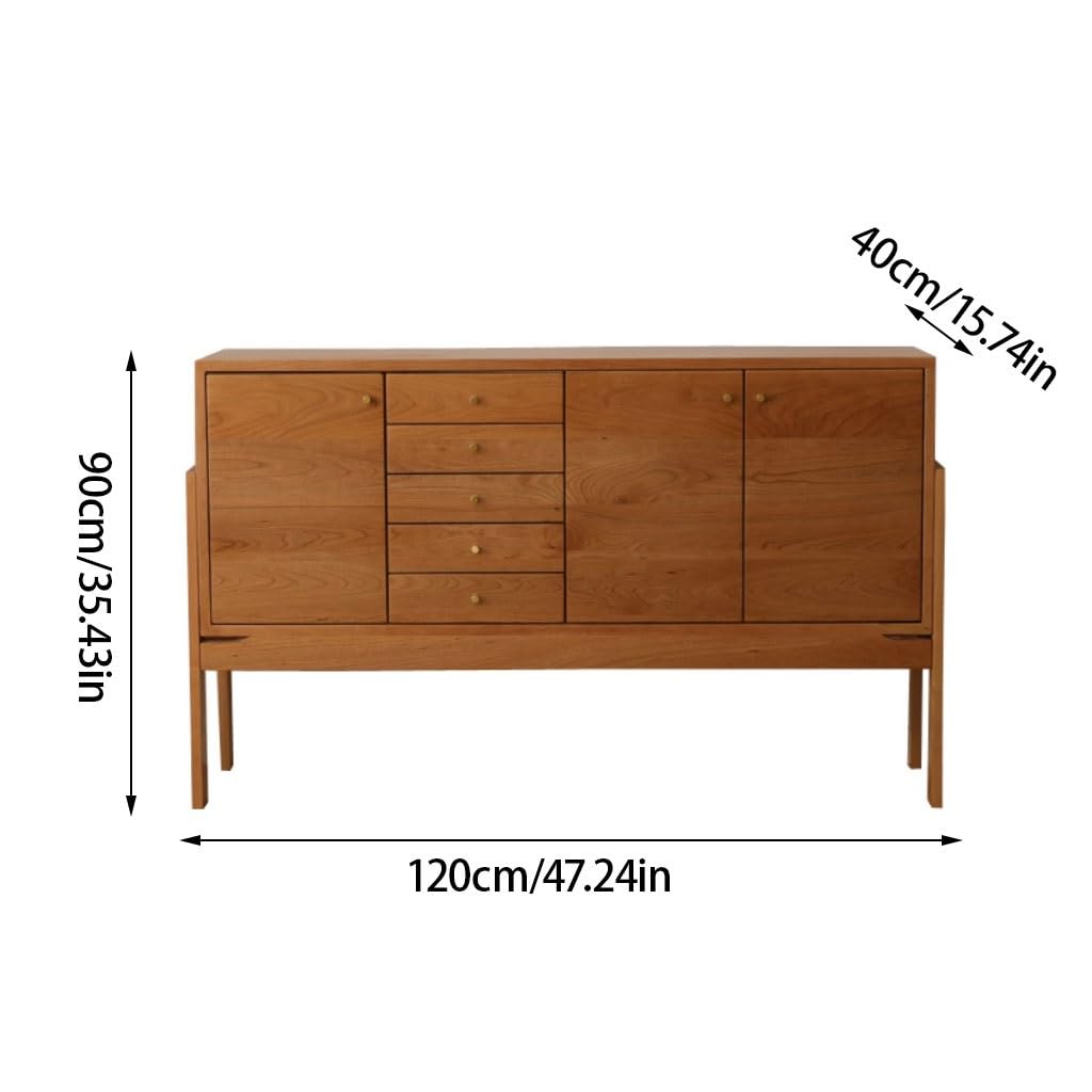 eexbz Side Board Simple Modern Cherry Wood Sideboard Home Storage Storage Cabinet Kitchen Buffet Storage Cabinet Sideboard Storage Cabinet(S:120 * 40 * 90cm)