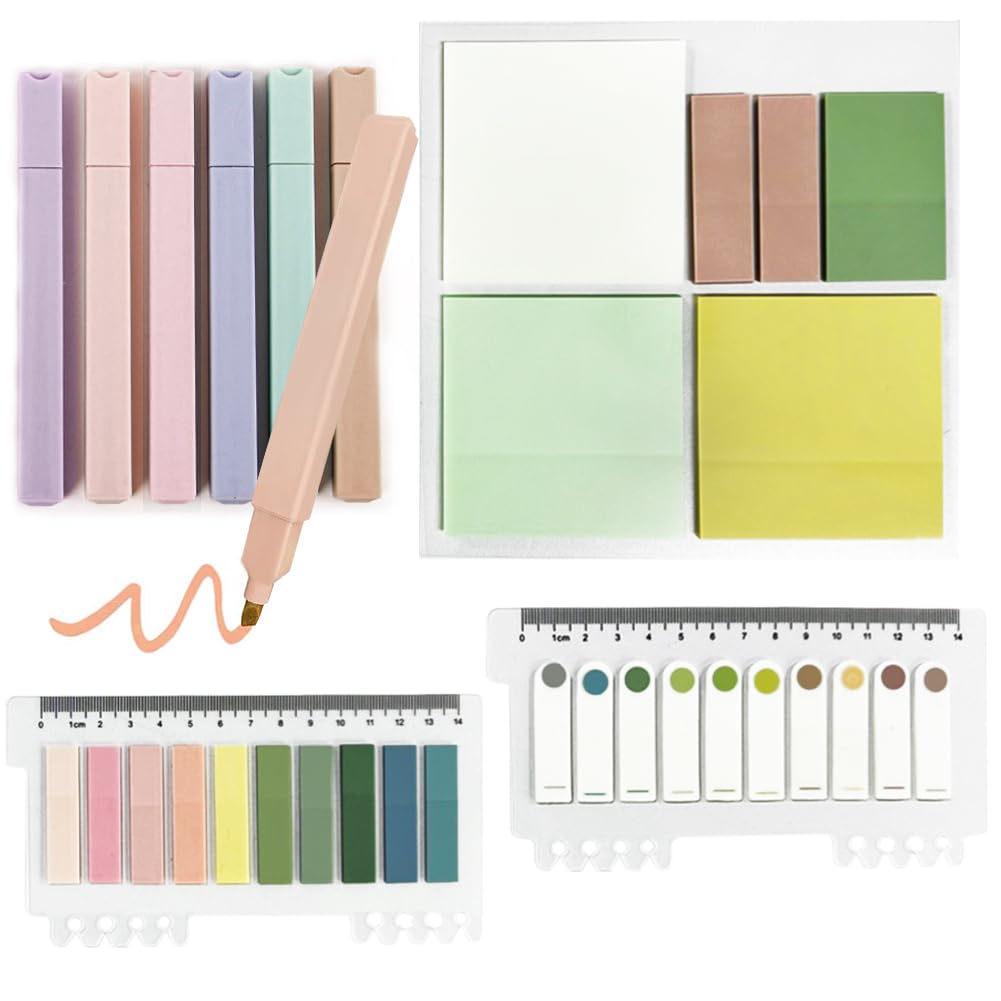 Set 700 Segnapagina Adesivi Trasparenti Con 12 Evidenziatori - Note Adesive Per Studio, Ufficio E Bibbia - Foto 13