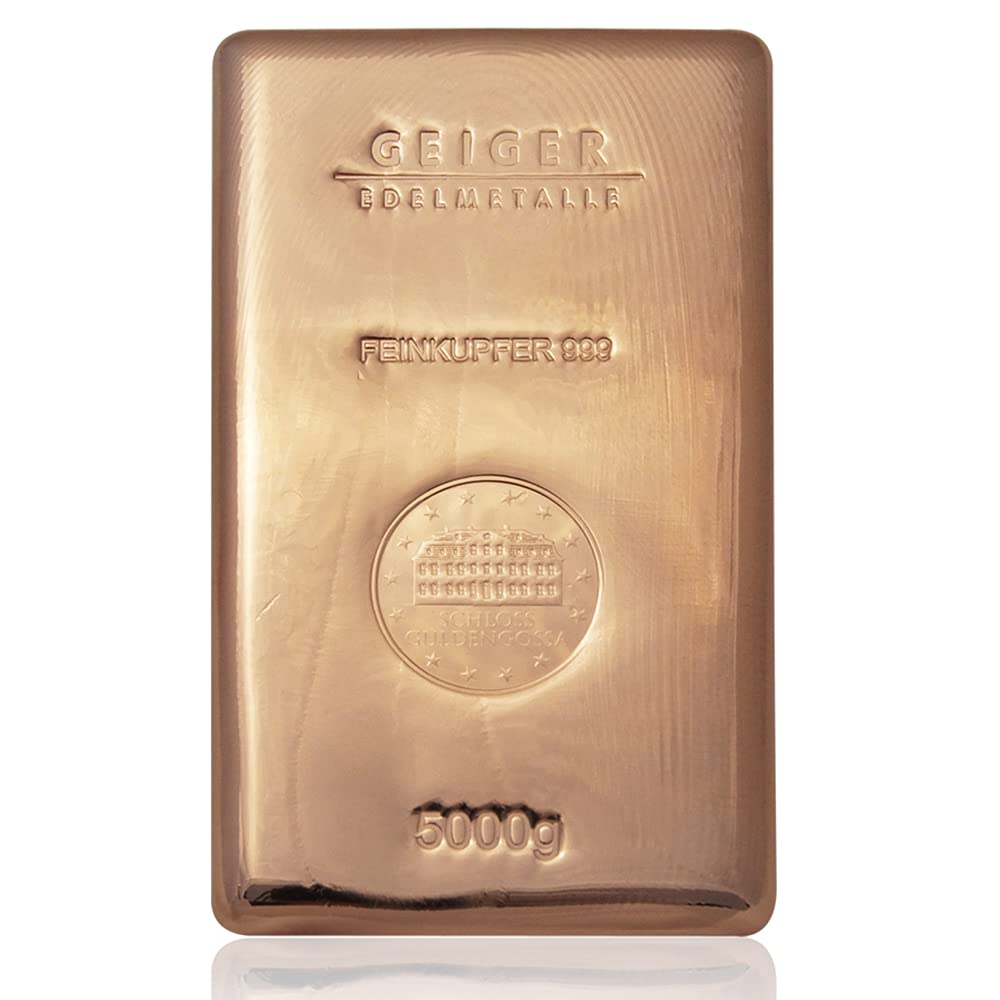 Barre de lingot en cuivre pur 999 5 kg (5000 g)
