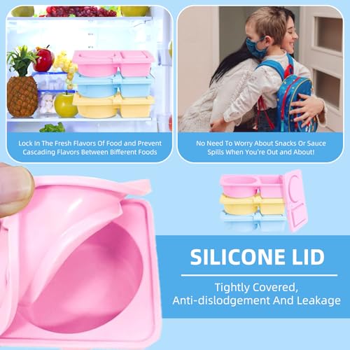 50% Off 3-Pack Silicone Reusable Snack Containers