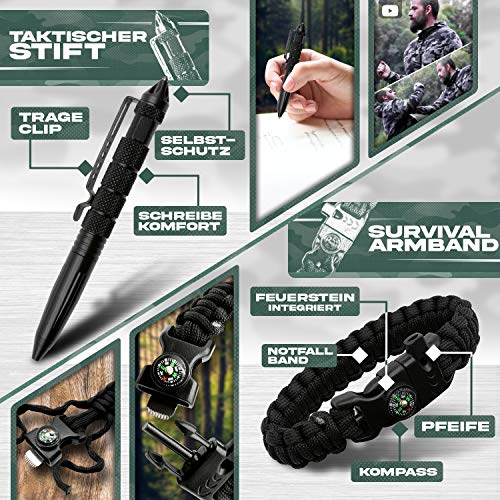 Jungle Monkey I Survival Kit I 13 teiligiges Premium Set I Messer I Taschenlampe I Outdoor Set I Ausrüstung für Wandern… - Image 7