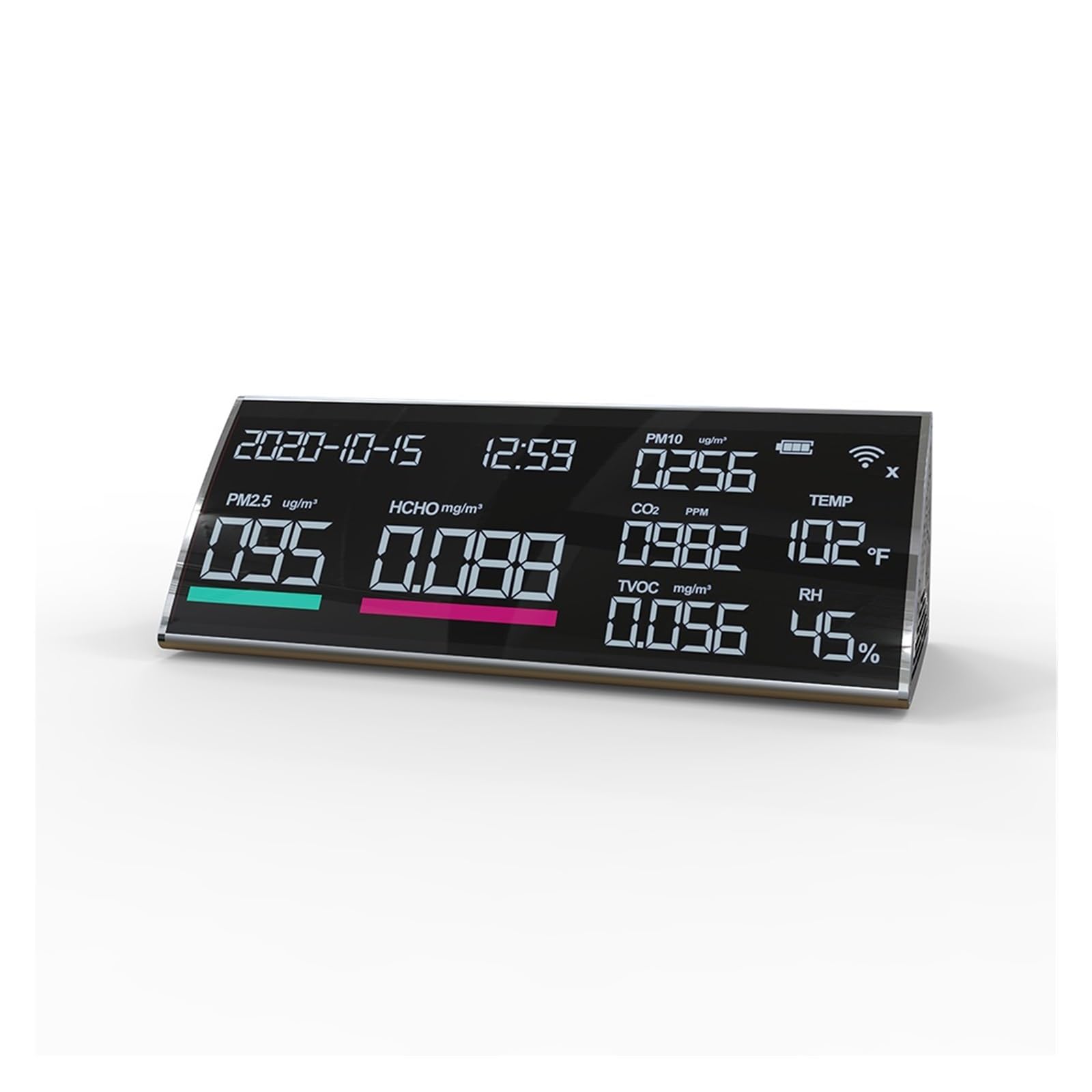 Monitor di qualità dell'aria Co2 Contatore particelle PM2.5 Rilevatore inquinamento da polvere Rilevamento multifunzione Per cucina e camper
