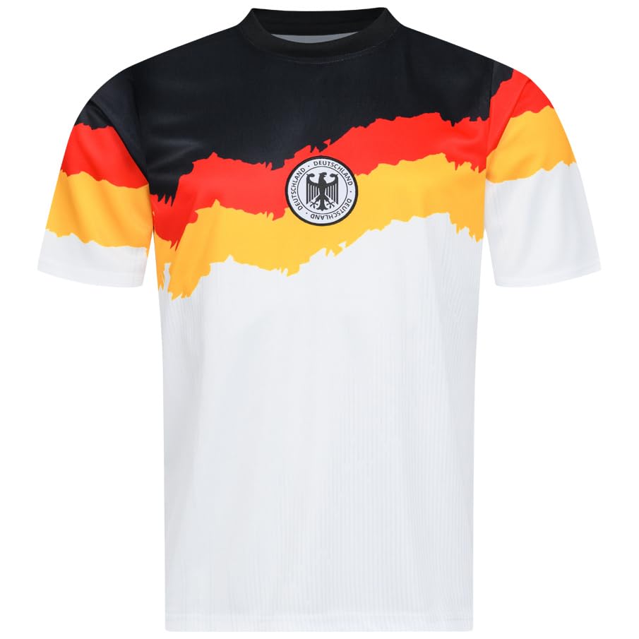 JELEX Performante Herren Trikot | mit eingesticktem Logo & Kurzarm | modernes Design für Fußballfans | ideal für Sammler (DE/NL/SE/PL Alphanumerisch L Regular Regular Deutschland Heim)