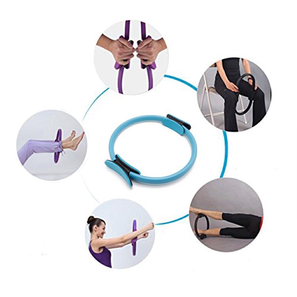 Anneau De Pilates Magic Circle - Cercle De Résistance Cuisses | Fitness Maison, Double Poignée Noir