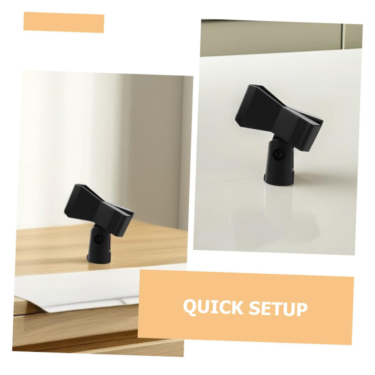 4 Sets Versatile Microphone Clip Holder Shaped Adapter for Wired Mics Quick Installation for Live Shows Studio Recording Stable Spring Grip Design