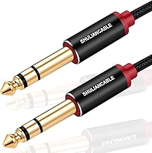 SHULIANCABLE Professional Guitar Cable, 6.35 mm 1/4 TS Audio Jack Cable for Instrument, Electric Guitar, Amplifier, Bass, Keyboards (10 M)
