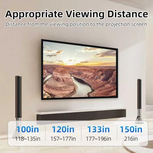 Pantalla para proyector fija 120 pulgadas 16:9 blanca miniatura 4