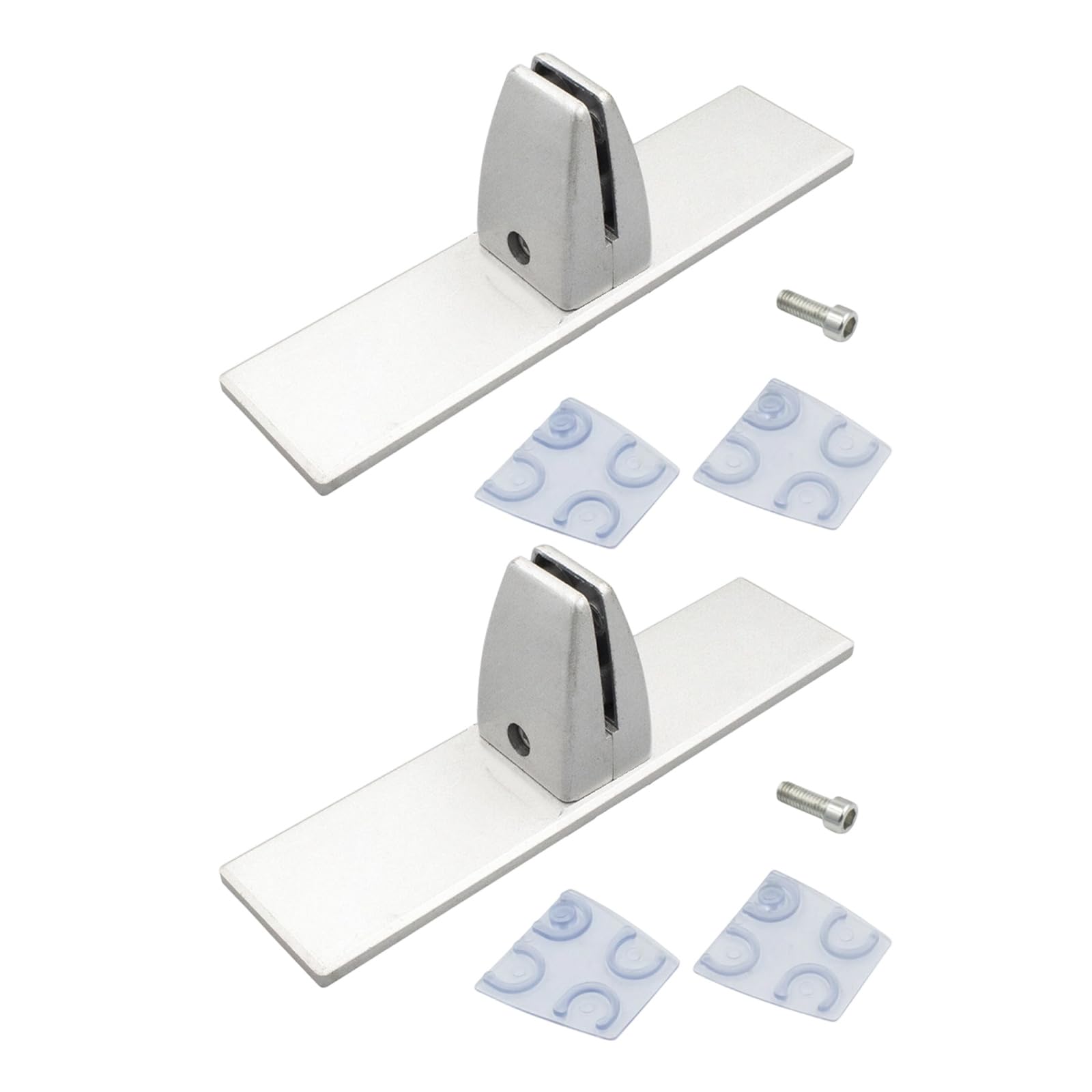 Msioytog Silver Stable Fireplaces Screen Mounts Adjustable None Drill Clamps Fireplaces Screen Holder Brackets Feet For Winter Enduring Holder Brackets Feet