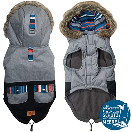Greenhound SOS Hundemantel Gr. S Rückenlänge 30 cm - warme Hundejacke aus pflegeleicht und wasserabweisend