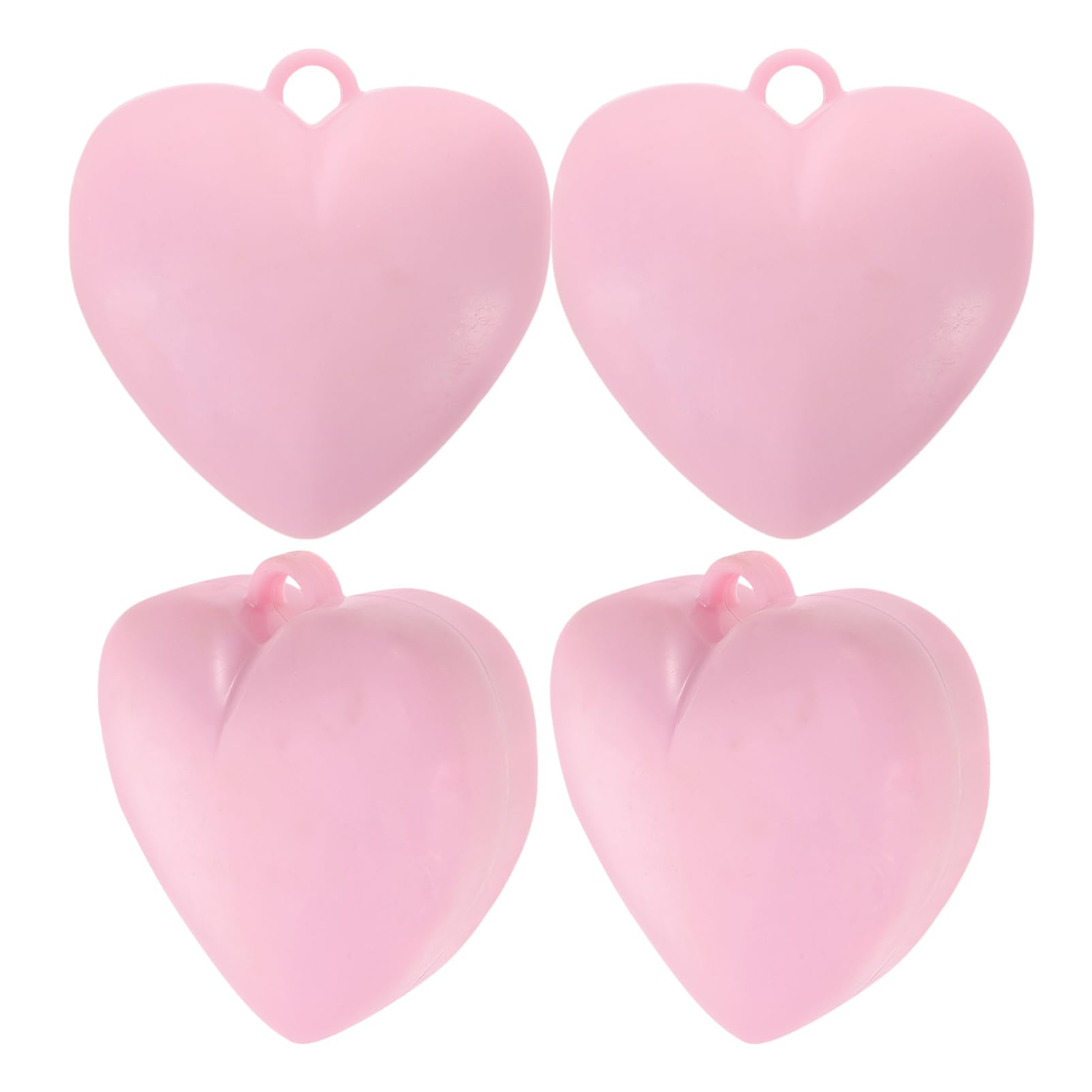Pesi per Palloncini a Cuore 4 Pezzi in Resina Rosa | Pendente Decorativo, Riutilizzabile, per Eventi e Feste, Forma Stella Inclusa, Set Compatto