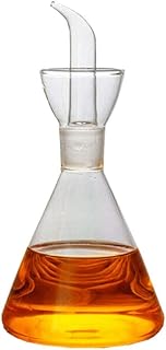 UPKOCH Dispensador de óleo de vidro de cozinha de 500 ml, dosador de óleo de vinagre, garrafa de condimento, pote de vinagre, armazenamento de óleo, galheteiro para restaurante doméstico.  